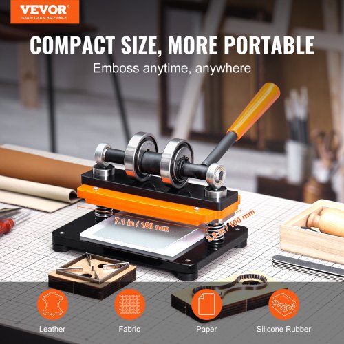 Leather Cutting Machine 71 x 3.9 in Embossing Plate Manual Die Cutter