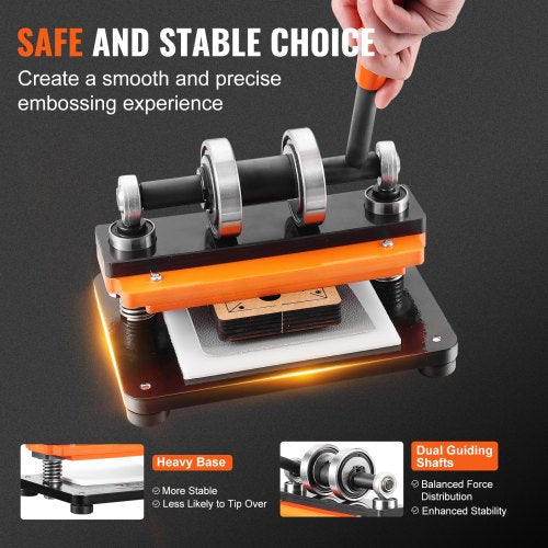 Leather Cutting Machine 71 x 3.9 in Embossing Plate Manual Die Cutter
