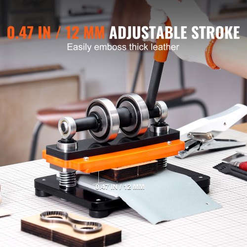 Leather Cutting Machine 71 x 3.9 in Embossing Plate Manual Die Cutter