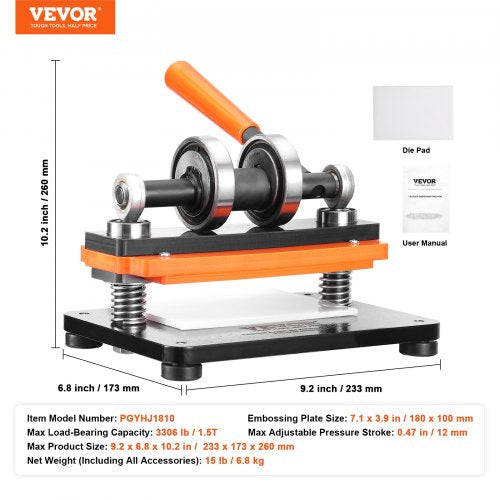 Leather Cutting Machine 71 x 3.9 in Embossing Plate Manual Die Cutter