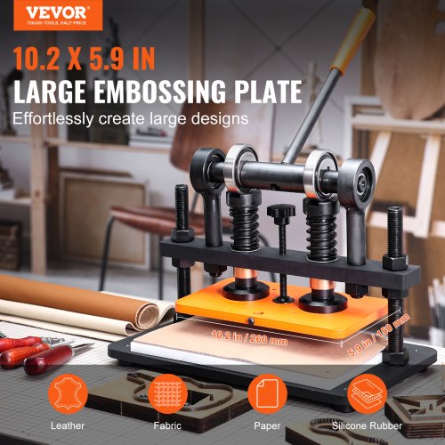 Leather Cutting Machine 102 x 5.9 in Embossing Plate Manual Die Cutter
