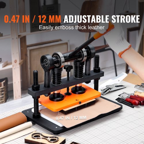 Leather Cutting Machine 102 x 5.9 in Embossing Plate Manual Die Cutter