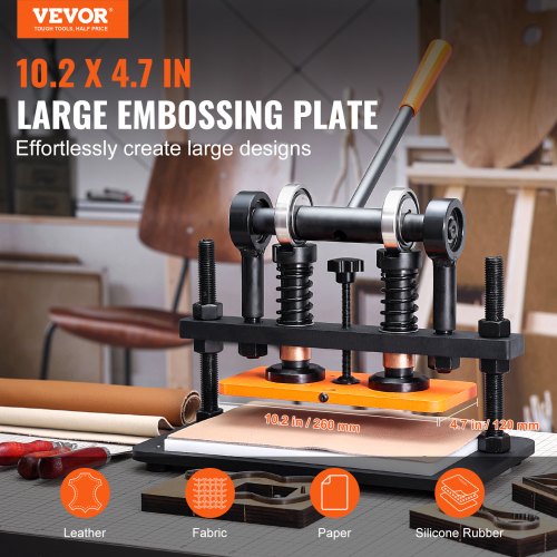 Leather Cutting Machine 102 x 4.7 in Embossing Plate Manual Die Cutter