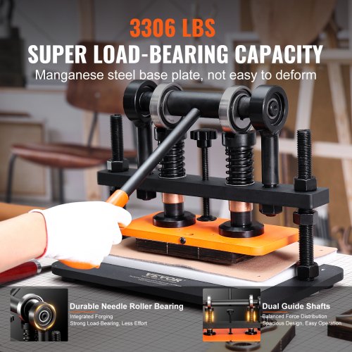 Leather Cutting Machine 102 x 4.7 in Embossing Plate Manual Die Cutter