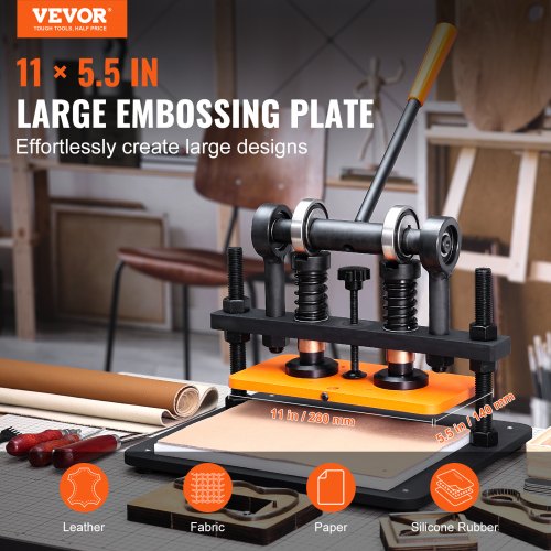 Leather Cutting Machine 11 x 5.5 in Embossing Plate Manual Die Cutter47