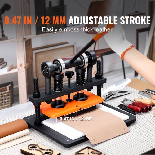 Leather Cutting Machine 11 x 5.5 in Embossing Plate Manual Die Cutter47