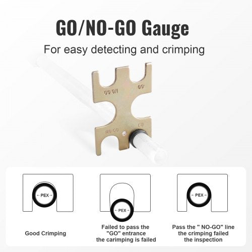 PEX Crimping Tool Dual Head Combo PEX Crimper Tool for 12 and 34 PEX