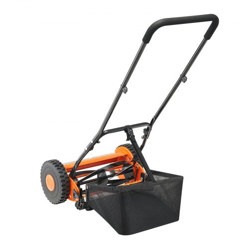Push Reel Lawn Mower 14 inch 5 Blades Manual Push Mower No Motor 06175