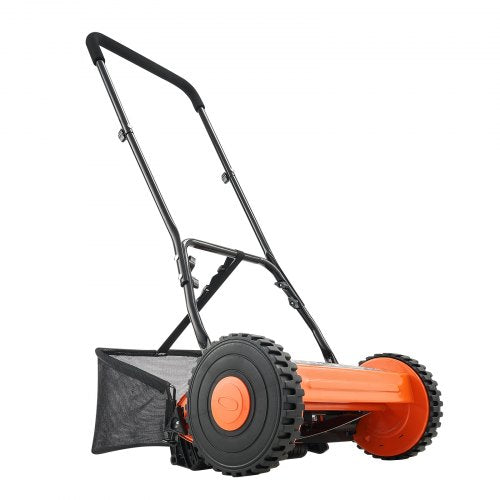 Push Reel Lawn Mower 16 inch 5 Blades Manual Push Mower No Motor 06175