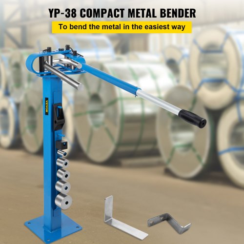 YP38 Metal Bender 13 Flat Bar Square Rod Bending 7 Dies w Floor Stand –