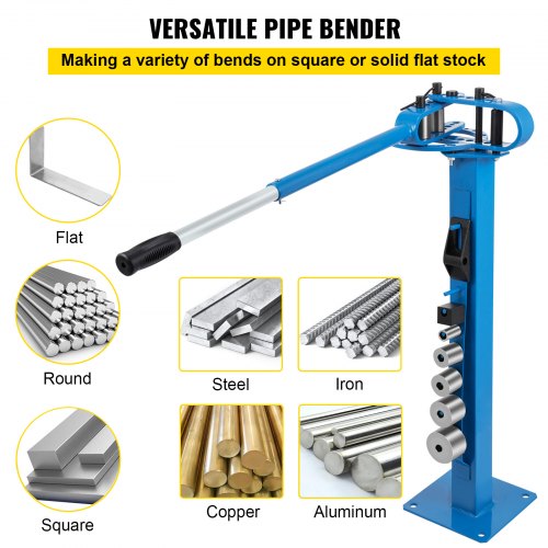 YP38 Metal Bender 13 Flat Bar Square Rod Bending 7 Dies w Floor Stand –