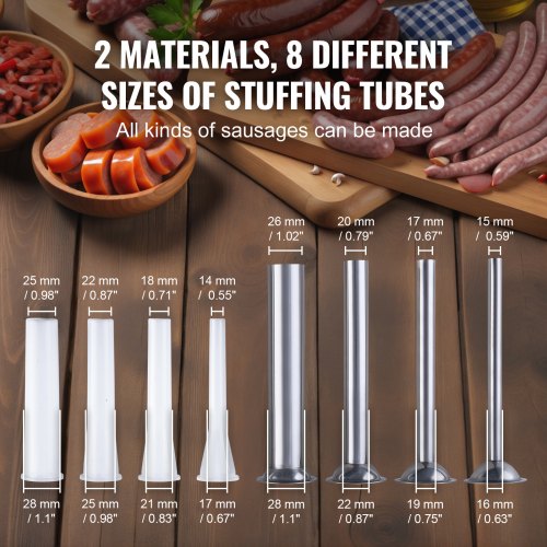 Manual Sausage Stuffer 2.5 L 6 LBS Horizontal Sausage Machine with Utype