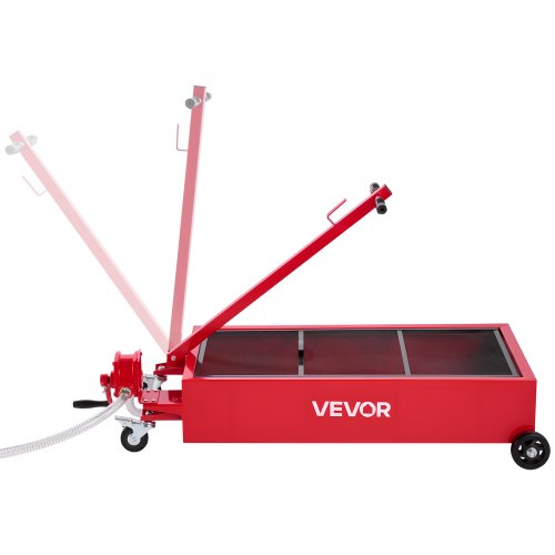 Low Profile Oil Drain Pan 20 Gallon Capacity Rolling Oil Drain Pan with Manual