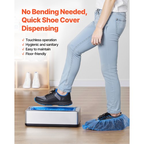 Shoe Cover Dispenser Automatic Shoe Covers Dispenser with 100 Pcs of NonSlip