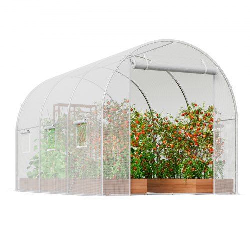 Walkin Tunnel Greenhouse 958x643x623ft Galvanized Frame PE Cover White