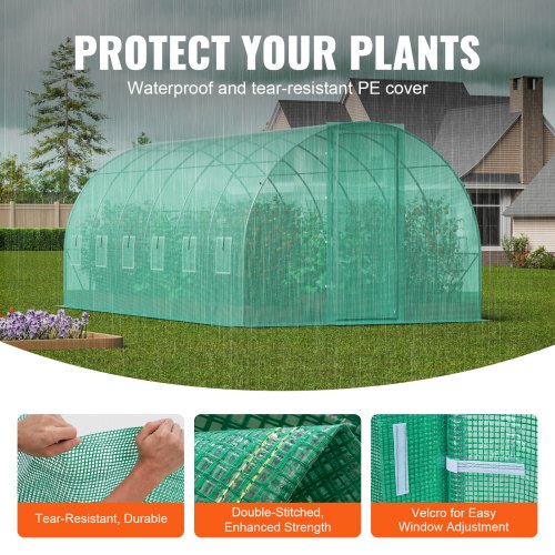 Walkin Tunnel Greenhouse 194x97x74 ft Hoop House Greenhouse Tunnel