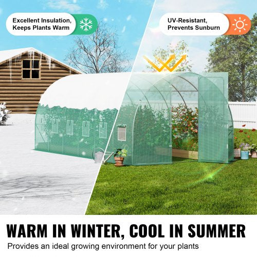 Walkin Tunnel Greenhouse 194x97x74 ft Hoop House Greenhouse Tunnel