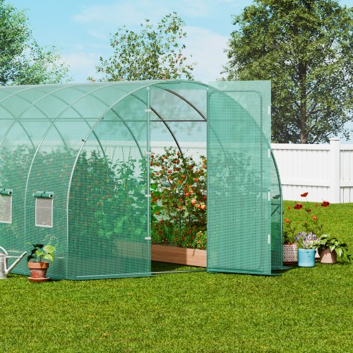 Walkin Tunnel Greenhouse 194x97x74 ft Hoop House Greenhouse Tunnel