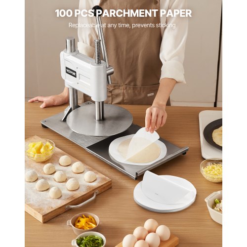 Manual Pizza Dough Press Machine 9.5 inch Pizza Pastry Press Plate