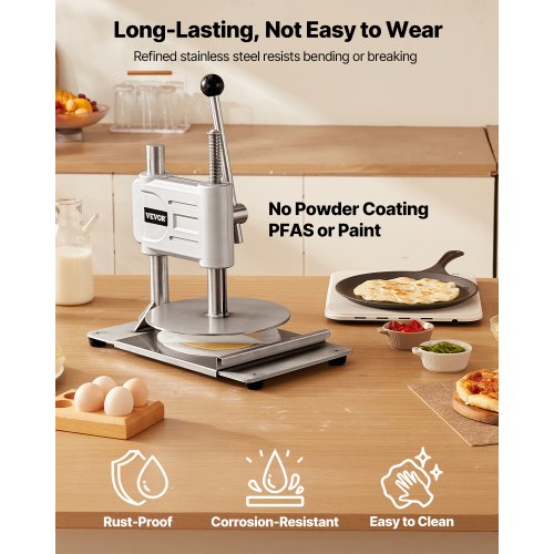 Manual Pizza Dough Press Machine 9.5 inch Pizza Pastry Press Plate