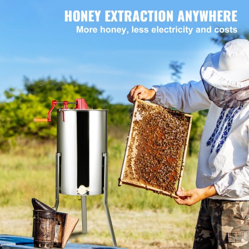 Manual Honey Extractor 24 Frames Honey Spinner Extractor Stainless Steel