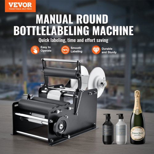 Manual Round Labeling Machine 1520pcsmin Bottle Label Applicator for Round