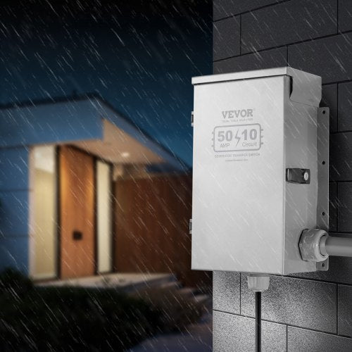 Manual Transfer Switch 50Amp 10Circuit Prewired Generator Transfer