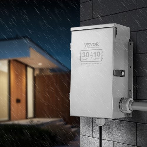 Manual Transfer Switch 30Amp 10Circuit Prewired Generator Transfer