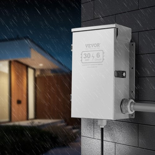 Manual Transfer Switch 30Amp 6Circuit Prewired Generator Transfer Switch