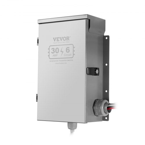 Manual Transfer Switch 30Amp 6Circuit Prewired Generator Transfer Switch