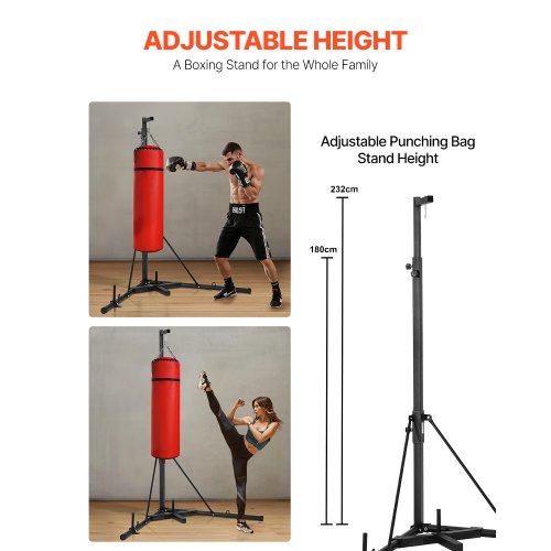 Punching Bag Stand Steel Heavy Duty Workout Training Equipment Adjustable 1