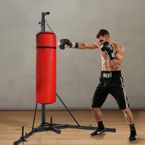 Punching Bag Stand Steel Heavy Duty Workout Training Equipment Adjustable 1