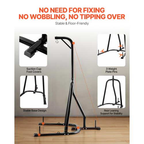 Punching Bag Stand Steel Heavy Duty Workout Equipment Boxing Punching Bag