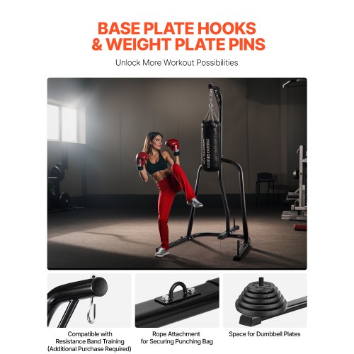 Punching Bag Stand Steel Heavy Duty Workout Equipment Boxing Punching Bag