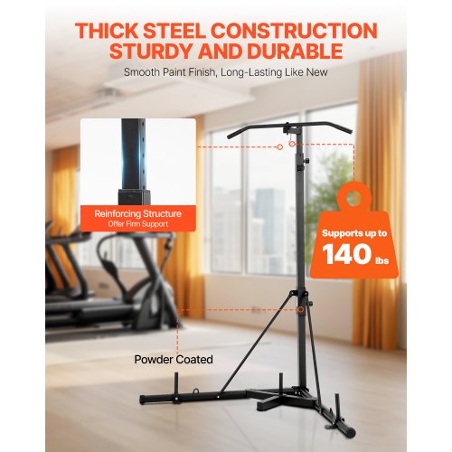 2 in 1 Punching Bag Stand Steel Heavy Duty Workout Equipment Adjustable