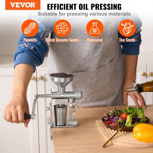 Manual Oil Press Machine Stainless Steel Oil Extractor Machine Detachable