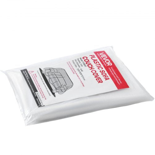 Plastic Couch Cover 4 Mil Thickened Sofa Cover for Moving HeavyDuty Clear
