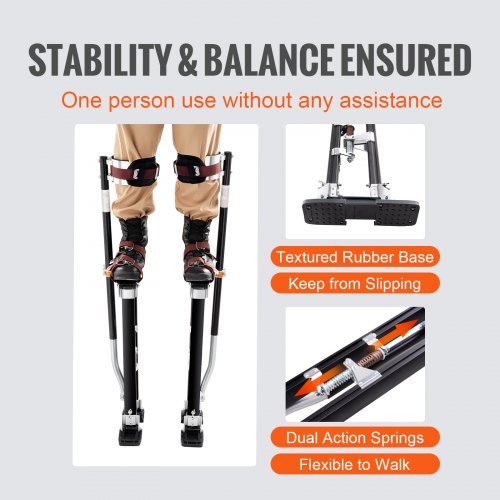 Drywall Stilts 2440 Adjustable Aluminum Tool Stilts with Protective