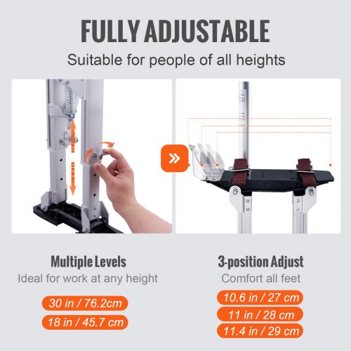 Drywall Stilts Aluminum Tool Stilts 1830 Adjustable Painting Taping – 228 L