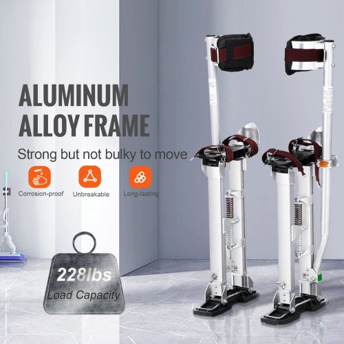 Drywall Stilts Aluminum Tool Stilts 1830 Adjustable Painting Taping – 228 L