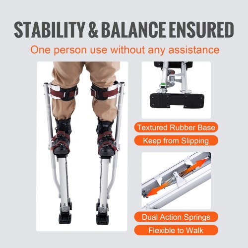 Drywall Stilts Aluminum Tool Stilts 1830 Adjustable Painting Taping – 228 L