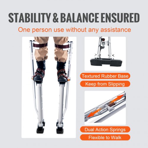 Drywall Stilts 2440 Adjustable Aluminum Tool Stilts with Protective