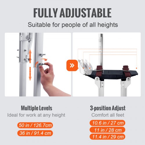 Drywall Stilts 3650 Adjustable Aluminum Tool Stilts with Protective