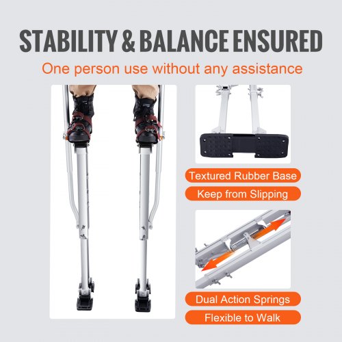 Drywall Stilts 3650 Adjustable Aluminum Tool Stilts with Protective