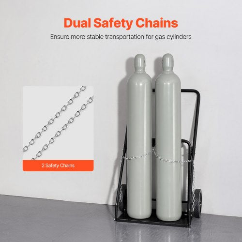 Dual Welding Cylinder Cart Oxygen Acetylene Tank Cart with 440LBS Static