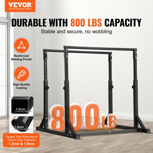 Dip Bar 800 lbs Capacity Heave Duty Dip Stand Station with Adjustable