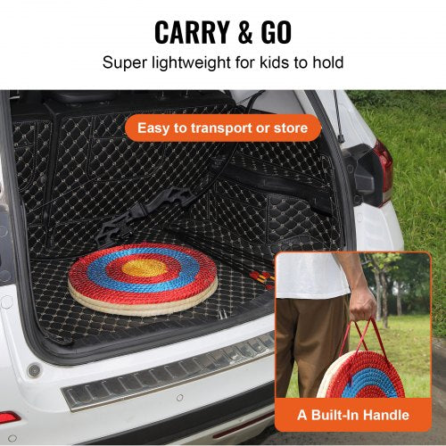 Archery Target 3 Layers 20 Arrow Target Traditional Solid Straw Round