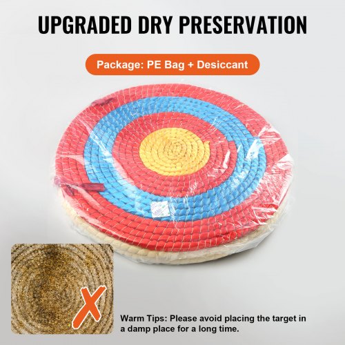 Archery Target 3 Layers 20 Arrow Target Traditional Solid Straw Round