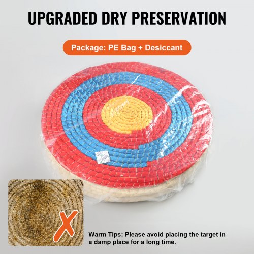 Archery Target 5 Layers 20 Arrow Target Traditional Solid Straw Round