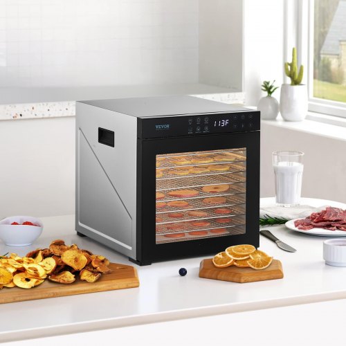 Food Dehydrator Machine 10 Stainless Steel Trays 1000W Electric Food Dryer